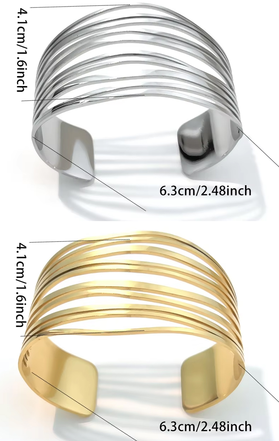 OEM Custom Jewelry Meistverkaufter Love Heart Edelstahl 18K vergoldeter Vintage Unisex offener Armreif Modeschmuck