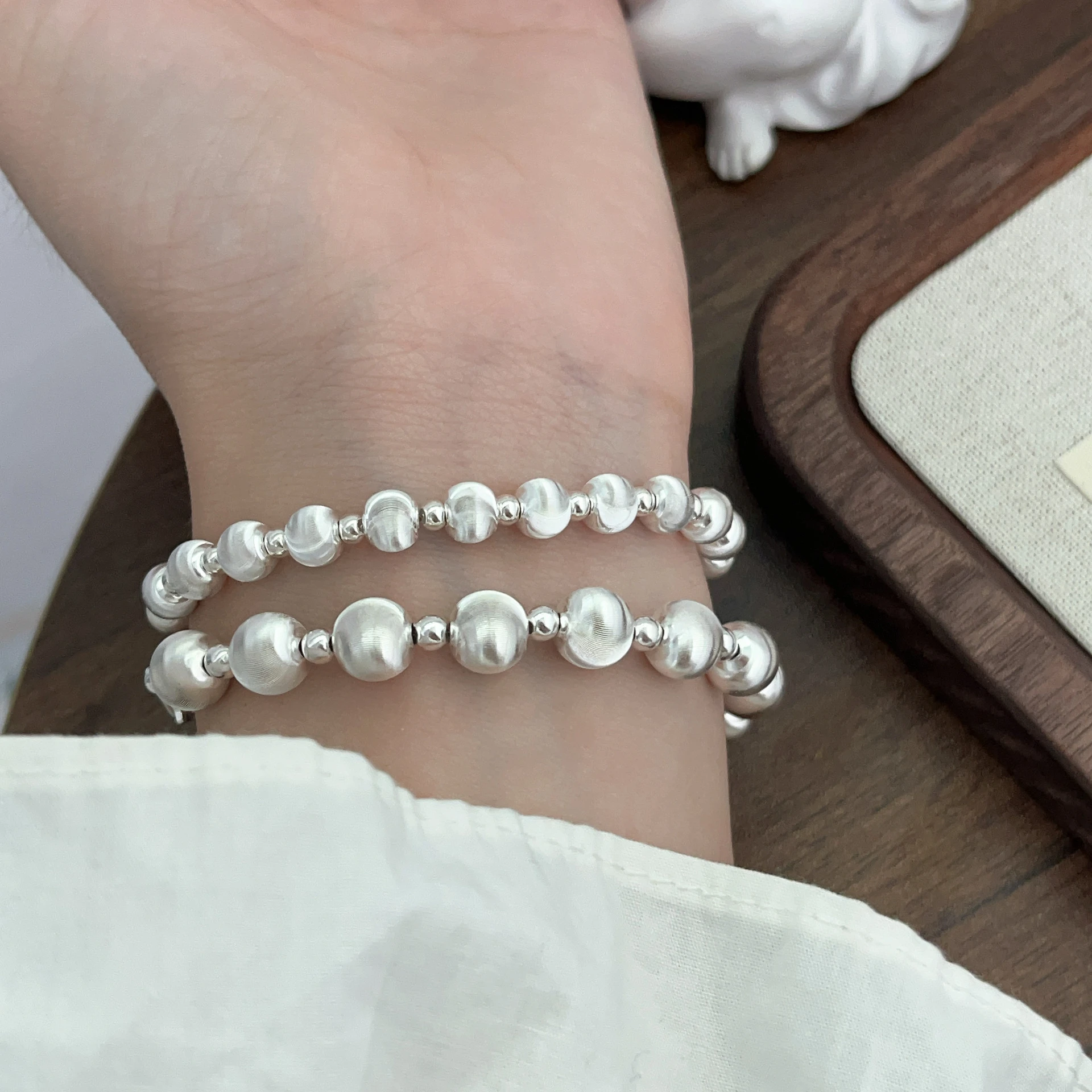Hersteller von kundenspezifischem 925er-Silber in China, trendiges Laser-Katzenaugenarmband aus geb&uuml;