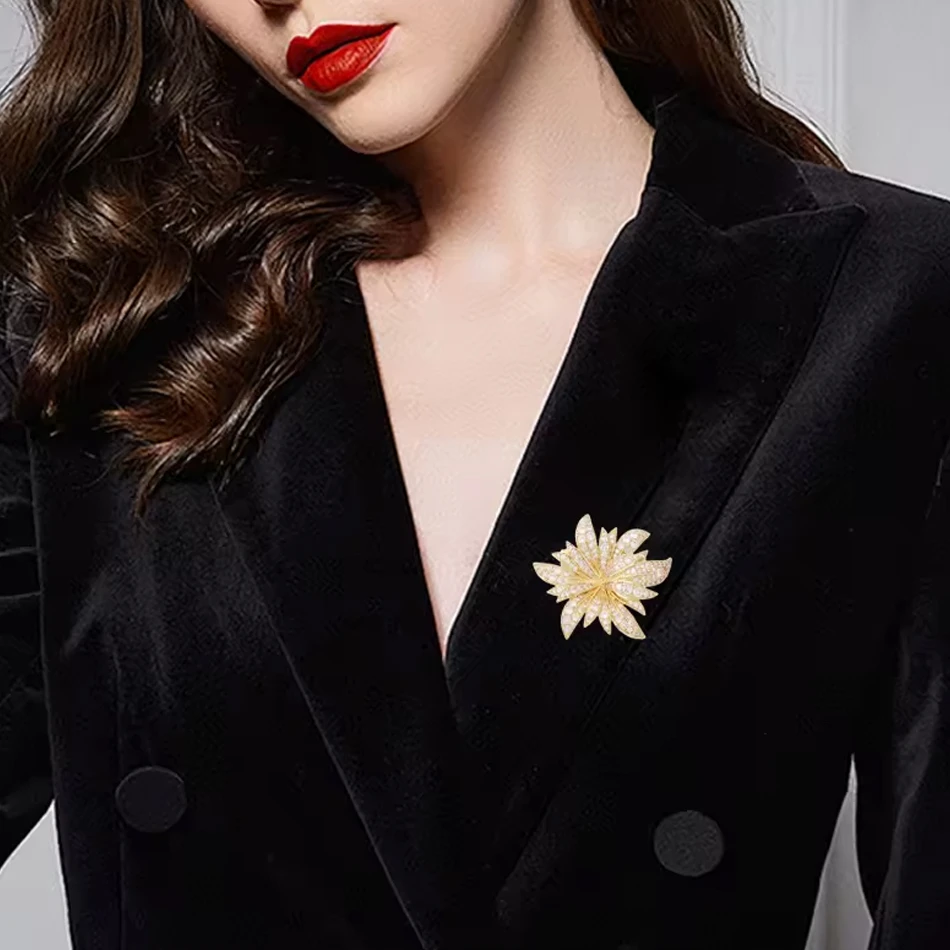 Gro&szlig;handel f&uuml;r Damen, gro&szlig;e Blumen-Brosche mit Strass-Strass-Korsett-Brosche, M&auml;dchen, trendiger Sch