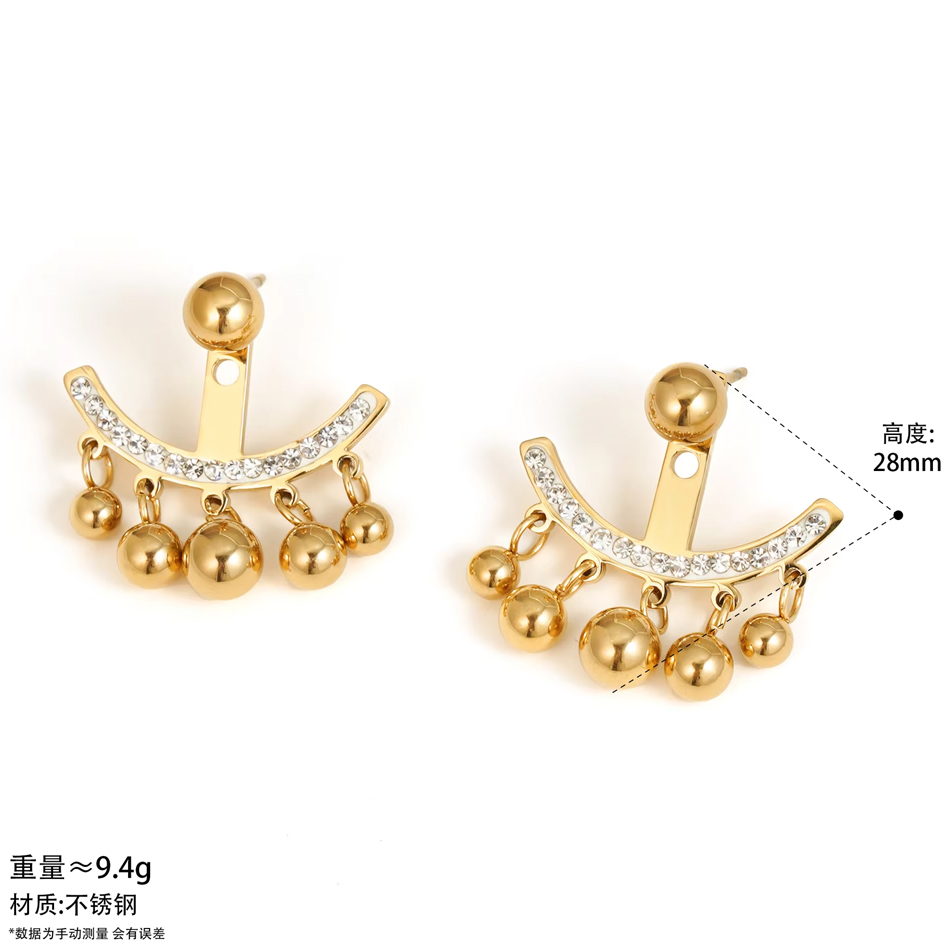 OEM Custom Jewelry Funkelnde Tautropfen-Ohrstecker Minimalismus mit abnehmbaren CZ-Diamant-Stapel-Modeohrringen